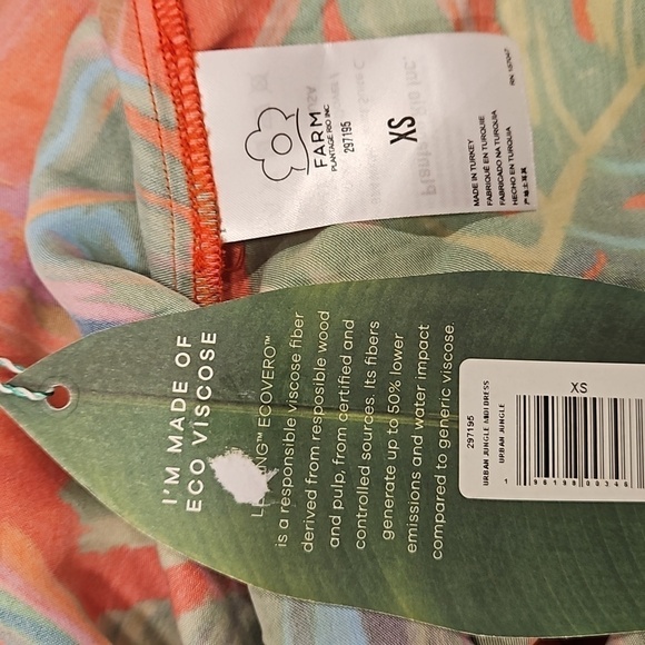 💕FARM RIO💕 Urban Jungle Midi Dress ~ XS NWT - Picture 16 of 16